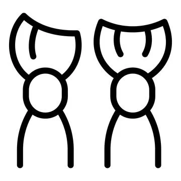 Powder brushes icon outline vector. Foundation accessory applicator 스톡 일러스트