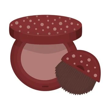 Powder in burgundy packaging Stock Illustration
