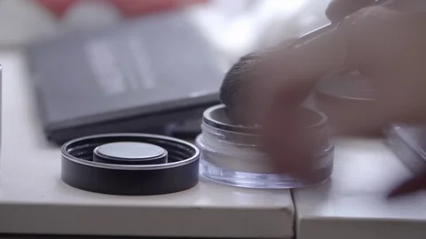 Powder Closeup in Slow Motion Stock Footage 98322377