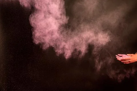 Powder of Colors Exploded Stock Photos