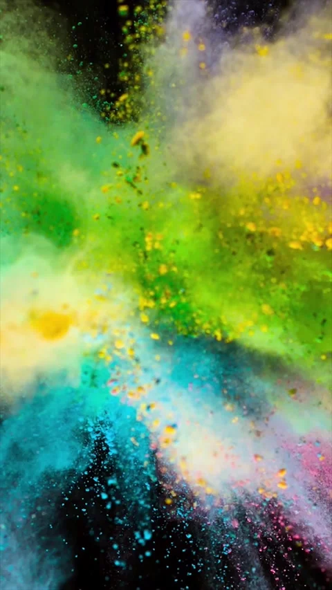 Powder Exploding and Falling on Black Background 15 Stock Footage 324759135