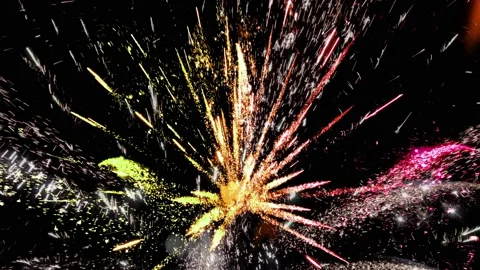 Powder Explosion On Black Background Stock Footage 97943976