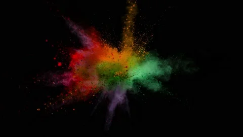 Powder Explosion - Full Of Energy Stock Footage 152914662