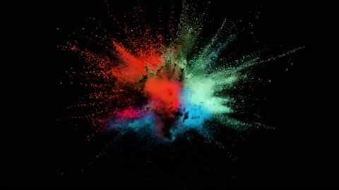 Powder Explosion - Fully Powdered Stock Footage 152914833