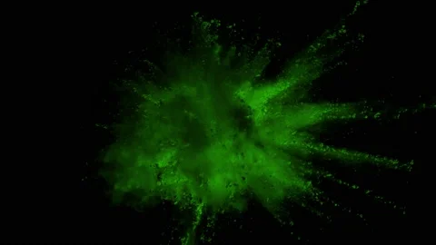 Powder Explosion - Green Theory Stock Footage 152914703