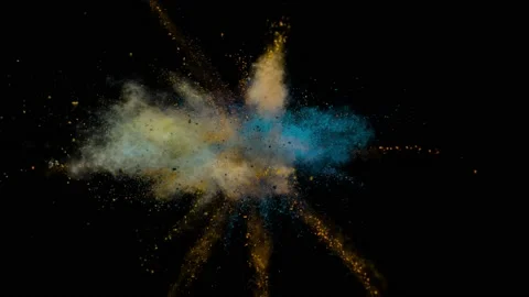 Powder Explosion - Outer Realm Stock Footage 152914795