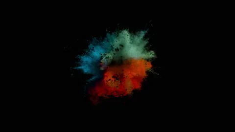 Powder Explosion - Powder Sphere Stock Footage 152914819