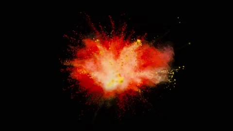 Powder Explosion - Think Of The Devil Stock Footage 152914742