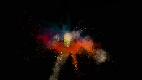 Powder Explosion - Visible Treat Video stock 152914802