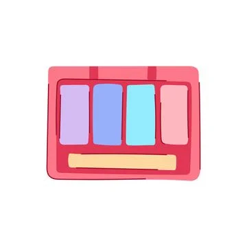 Powder eyeshadow face cartoon vector illustration Stock Illustration
