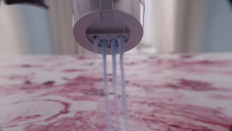 Powder Fall from Container on Dirty Desk Closeup Stock Footage 159054913