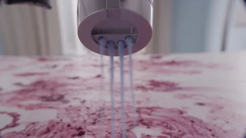 Powder Falling from Bottle Hole on Dirty Desk Stock Footage 159065933