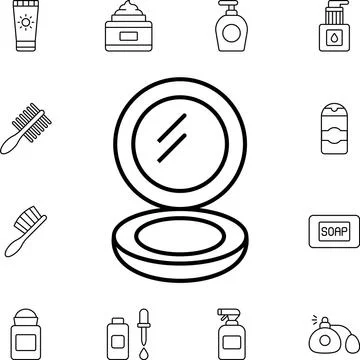 Powder flat vector icon in beauty pack Stock Illustration