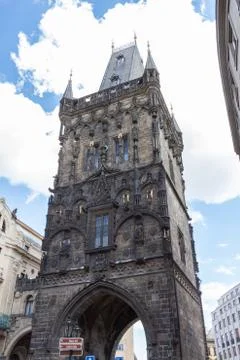 Powder gate in Prague Stock Photos