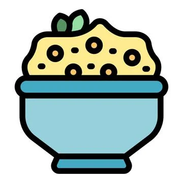 Powder hummus icon vector flat Stock Illustration