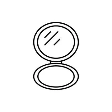 Powder icon element of make up icon for mobile concept and web apps. Thin lin Stock Illustration