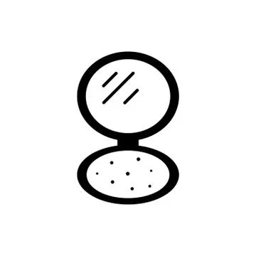 Powder icon element of make up icon for mobile concept and web apps. Thin lin Stock Illustration