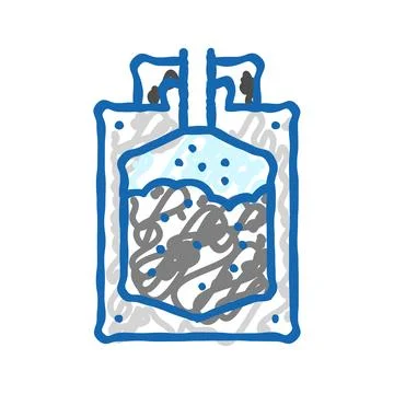 Powder metallurgy materials engineering icon doodle illustration Stock Illustration