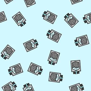 Powder metallurgy materials engineering vector seamless pattern Stockillustratie