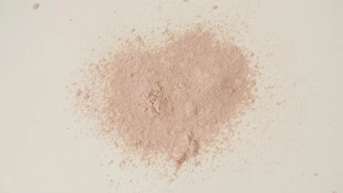 Powder, Particles of Cosmetics fall on the Table. Animation of Sand. Stock Footage 197981837