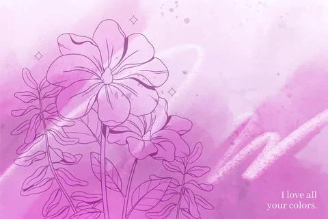 Powder pastel with hand drawn elements background 스톡 일러스트