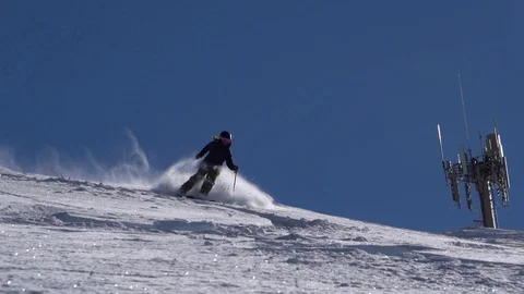 Powder Skiing SV1 Video stock 103869977