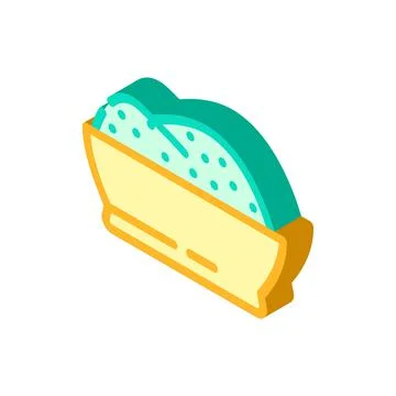 Powder spirulina isometric icon vector illustration Ilustração Stock