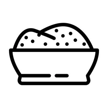Powder spirulina line icon vector illustration Ilustração Stock