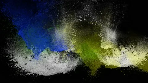Powder splash motion Stock Footage 220597531