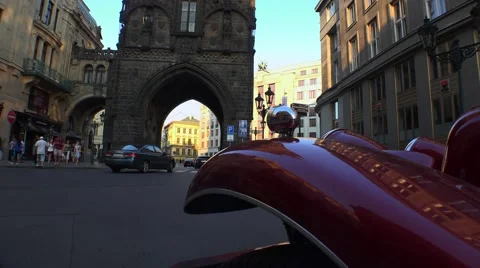 Powder Tower in Prague. 4K. Stock Footage 53466439