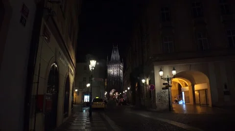 Powder Tower in Prague. 4K. Video stock 53466874