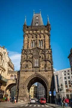 Powder Tower in Prague Stock Photos