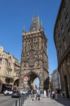 Powder Tower In Prague Stock Photos