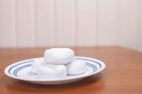 Powdered Donuts Stock Photos
