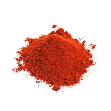 Powdered dried red pepper isolated on white background Stock Photos