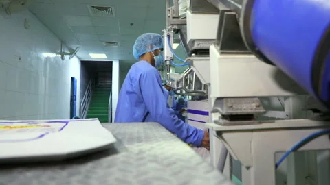 Powdered milk processing line. milk factory Industrial workshop 스톡 동영상 146052074