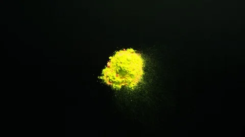 Powdered paint exploding in slow motion. Stock Footage 115890512