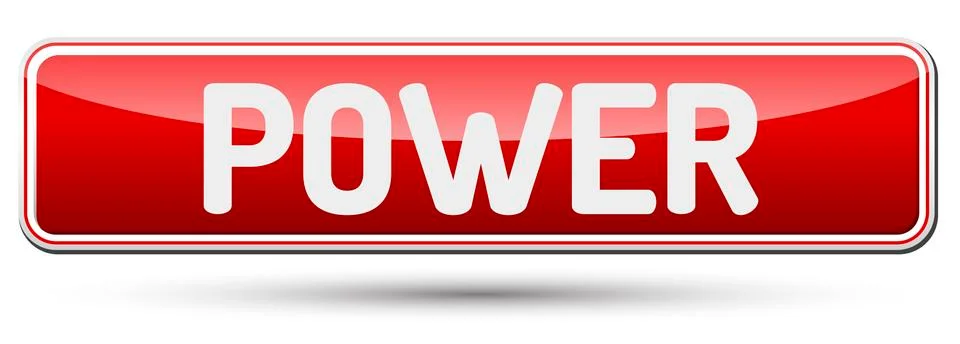 POWER - Abstract beautiful button with text. Stock Illustration