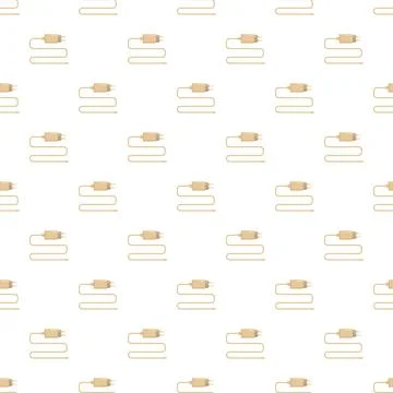 Power adapter charging plug cord seamless pattern Illustrazione stock