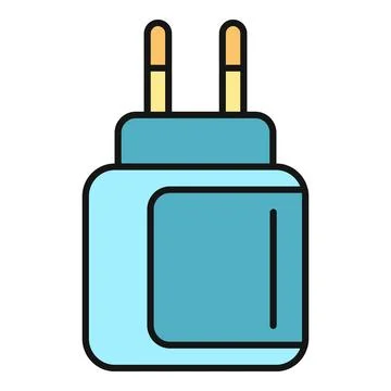 Power adapter plug providing electricity for charging devices Ilustração Stock