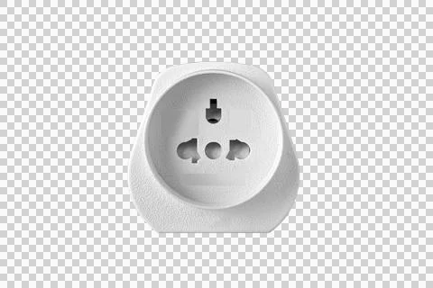 Power Adapter on White Background Stock Photos