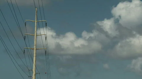 Power and Clouds 2 Stock Footage 735164