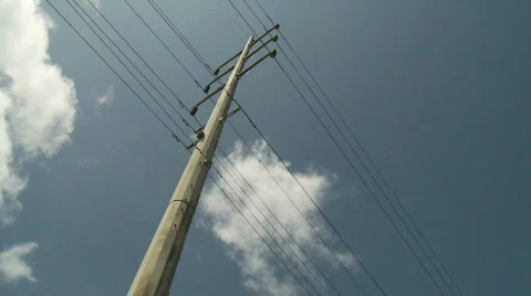 Power and Clouds  Stock Footage 735265