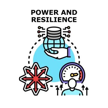 Power and resilience vector icon concept Stock Illustration