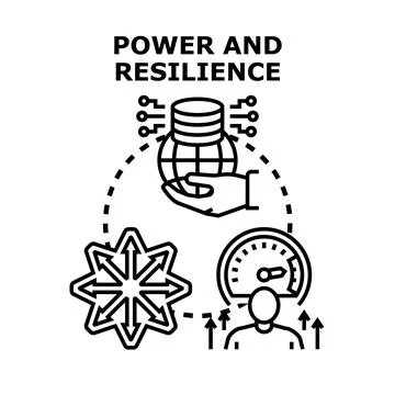 Power and resilience vector icon concept Stock Illustration