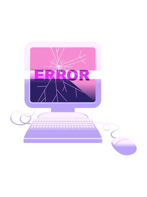 Power up animation of broken computer illustration icon Stock Footage 324208533