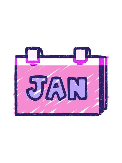 Power up animation of Calendar Chalk Drawing Stock Footage 324106987