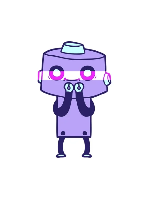 Power up animation of cartoon android doodle Stock Footage 324377718