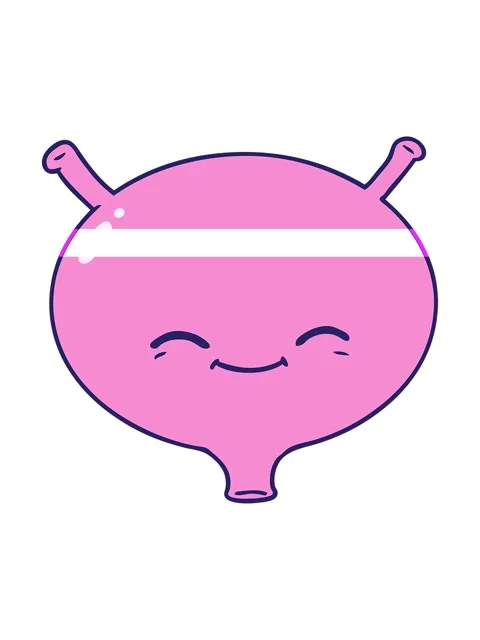 Power up animation of cartoon bladder doodle drawing Stock Footage 324143902
