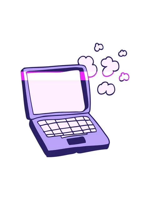Power up animation of cartoon computer Stock Footage 324342937